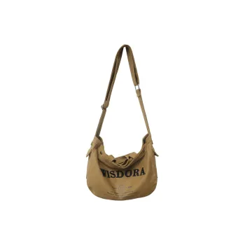 OUZIHUANG Canvas Canvas Bag Shoulder Bag Crossbody Bag Regular Unisex Black/Khaki/White