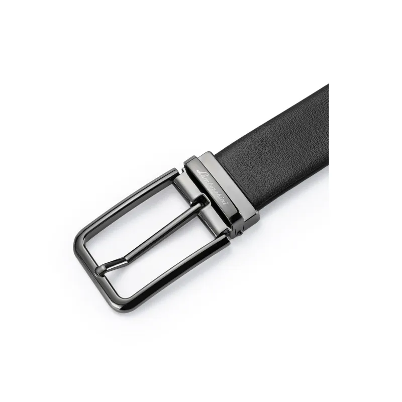 Automobili Lamborghini Cow Leather Belts Men's Width 3.5cm-6