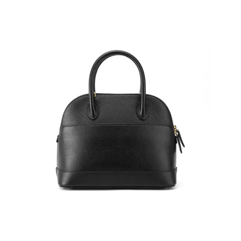 Balenciaga Cow Leather Dome Bag One Shoulder Handbag Women's Black-5