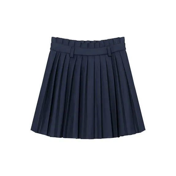 AHDO Casual Short Skirts Women's Navy Blue-1