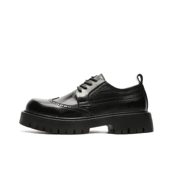 Beidouniao Dress Shoes Men Low Top Black/Brown