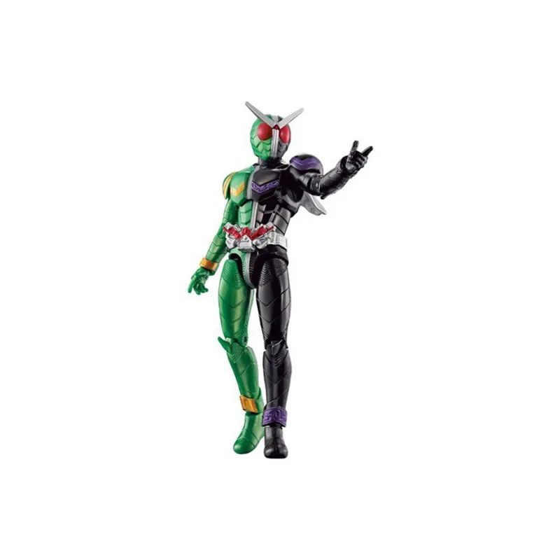 BANDAI Kamen Rider W RKF Hyper Posable Doll Kamen Rider W Double Rider Wind King & Biker Set Scale Figures-2