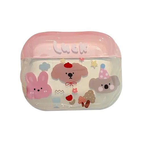 Compatibility With Apple AirPods 4/3/2/4th Generation/AirPods Pro/Pro 2 TPU English Animal Bluetooth Headphone Cases