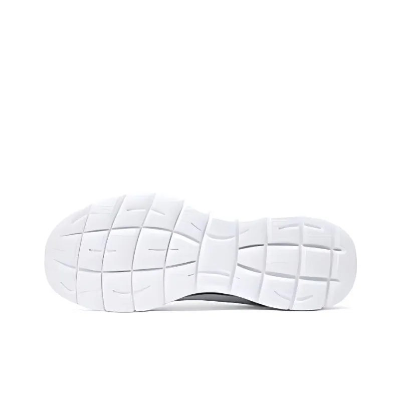 Skechers Lightweight Low-Top Casual Running Shoes Men's White Blue-4