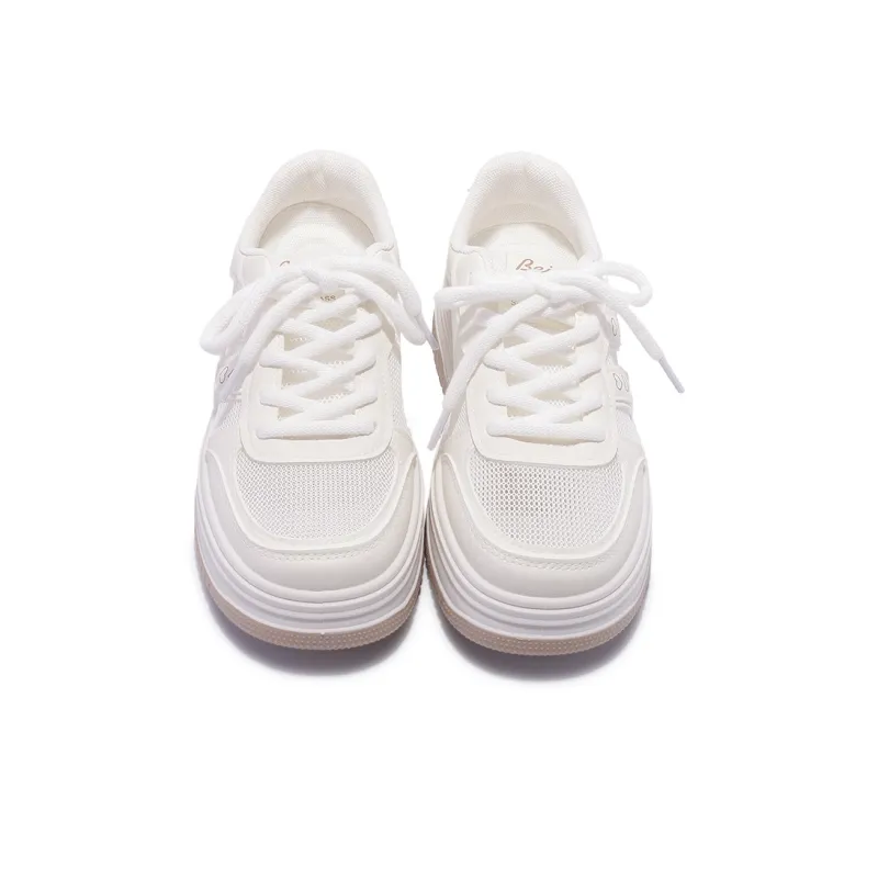 SNXR Slip-Resistant Cushioning Quick-Drying Wear-Resistant Low-Top Skateboard Shoes Women's Beige-4