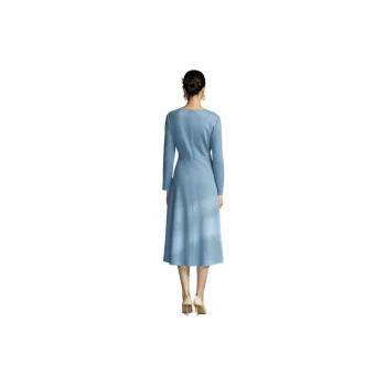 BBLLUUEE Long Sleeved Dress Women's Moonlight Blue