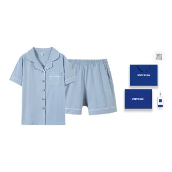 Floating Light Islands Pajama Set Women's Gift Box Set Azure