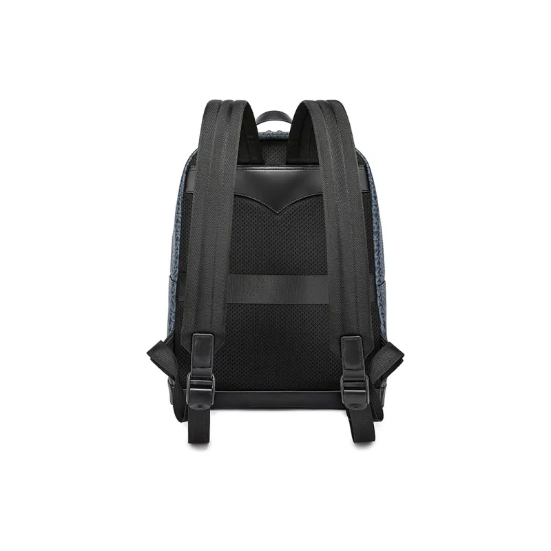 FAIRWHALE PVC Backpack Regular Unisex Graphite Gray/Dull Yellow Brown/Dusty Blue-14