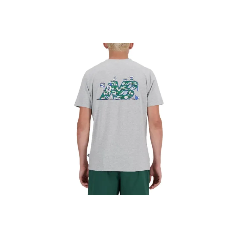 New Balance T Shirts Men Gray-1