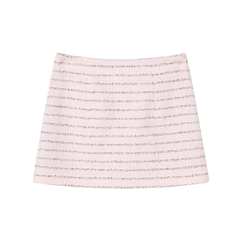 Ouyang Casual Short Skirts Women's Soft Peach Pink-1