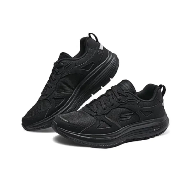 Skechers Cushioned Wear Resistant Water Resistant Low Top Casual Running Shoes Women's Black-2