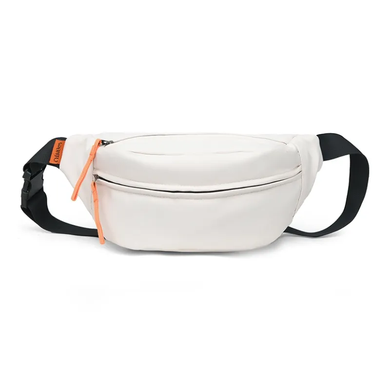 BALANG Nylon Fabric Fanny Pack Regular Unisex Black/White/Khaki/Blue/Saffron-3