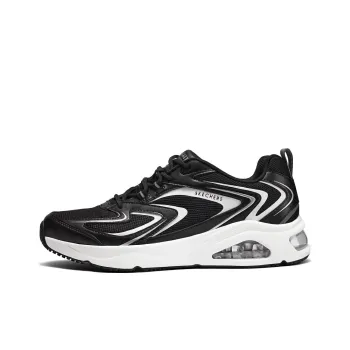 Skechers Cushioned Wear Resistant Breathable Low Top Casual Running Shoes Men's Black White