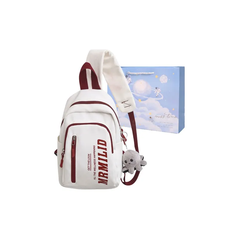 Duoluplo Doron Paul Nylon Backpack Regular Unisex Black/White, Red/White, Blue/White, Green/White-4
