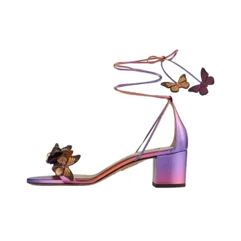 AQUAZZURA Papillon Strap Sandals 5cm Women's Purple