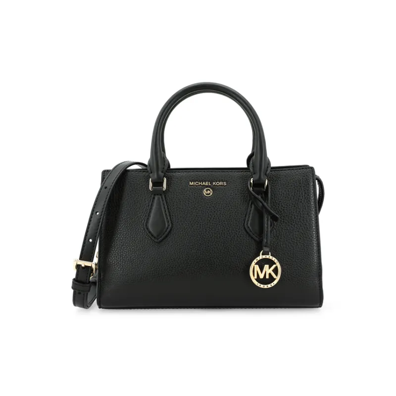 MICHAEL KORS Valerie Litchi Grain Pebbled Leather Handbag Small Size Women's Black-1