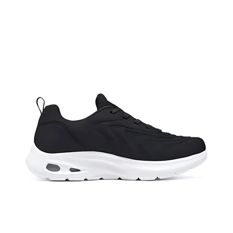 Skechers Anti Slip And Wear Resistant Lightweight Low Top Casual Running Shoes Men's Black-1
