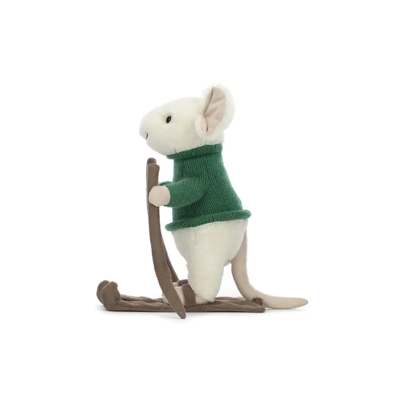 JELLYCAT Merry Mouse Skiing Stuffed Animal-1