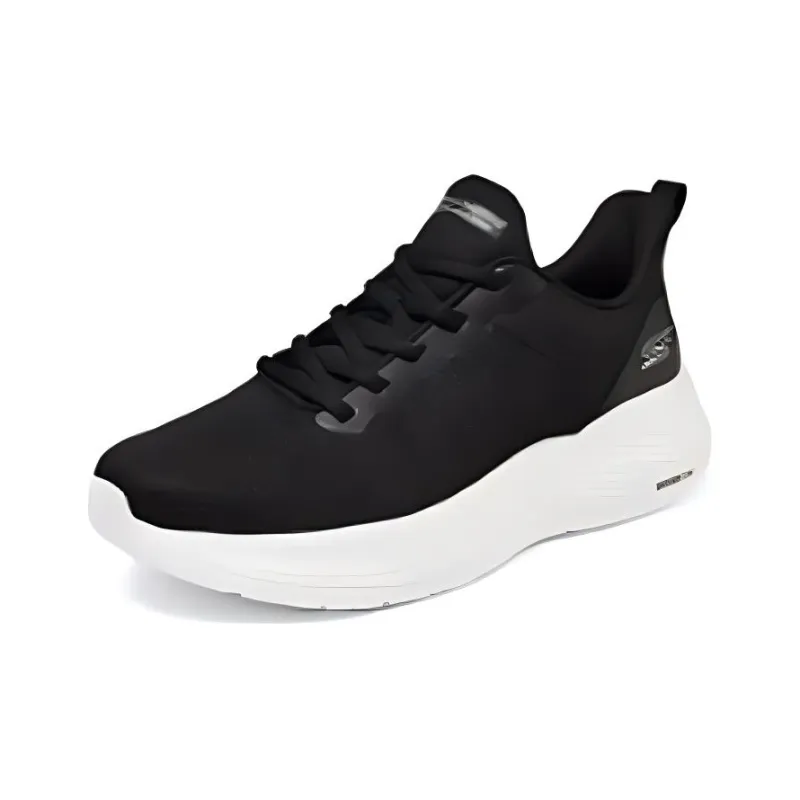 Skechers Cushioning Anti Slip Wear Resistant Breathability Low Top Casual Running Shoes Men's Black-3