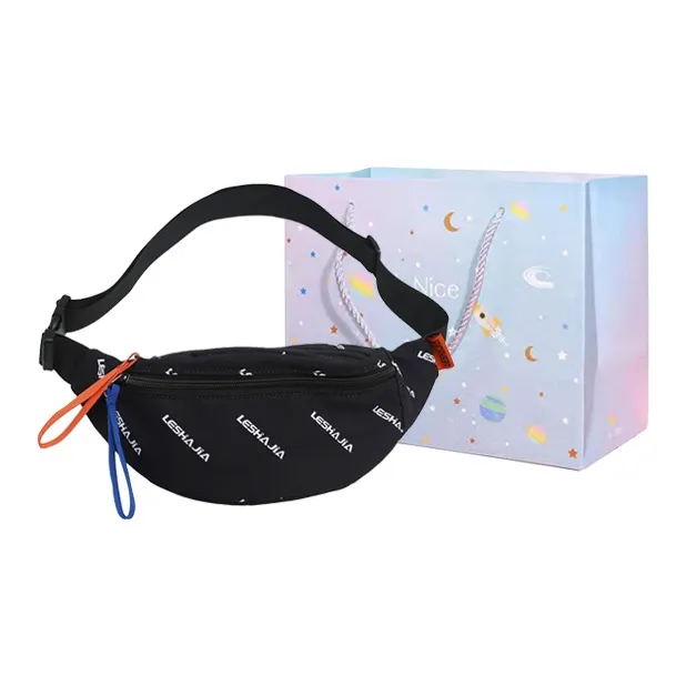 GOX Nylon Fabric Sling Bag Regular Unisex White, Black-5