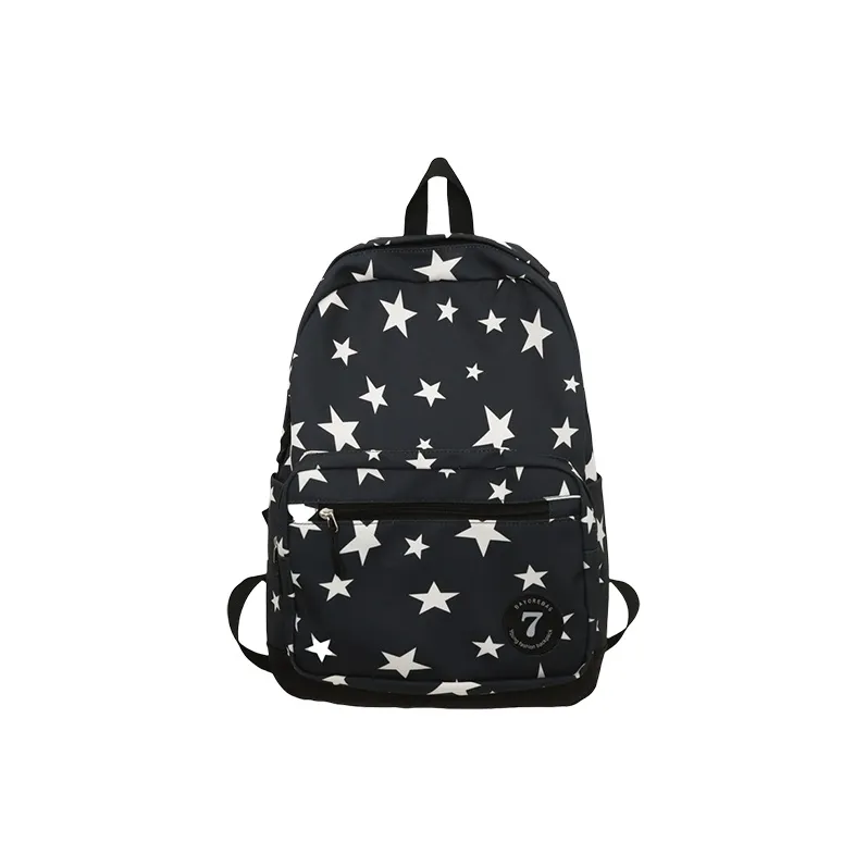 HACIN Nylon Backpack Women's Ecru/Black/Blue/Pink-3