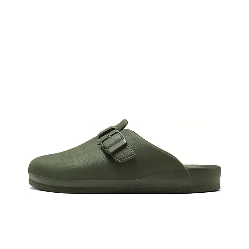 Skechers Quiet Quick Dry Slide Slippers Men's Green-0