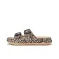 5017-2 Khaki, Thin Leopard Print Black Buckle