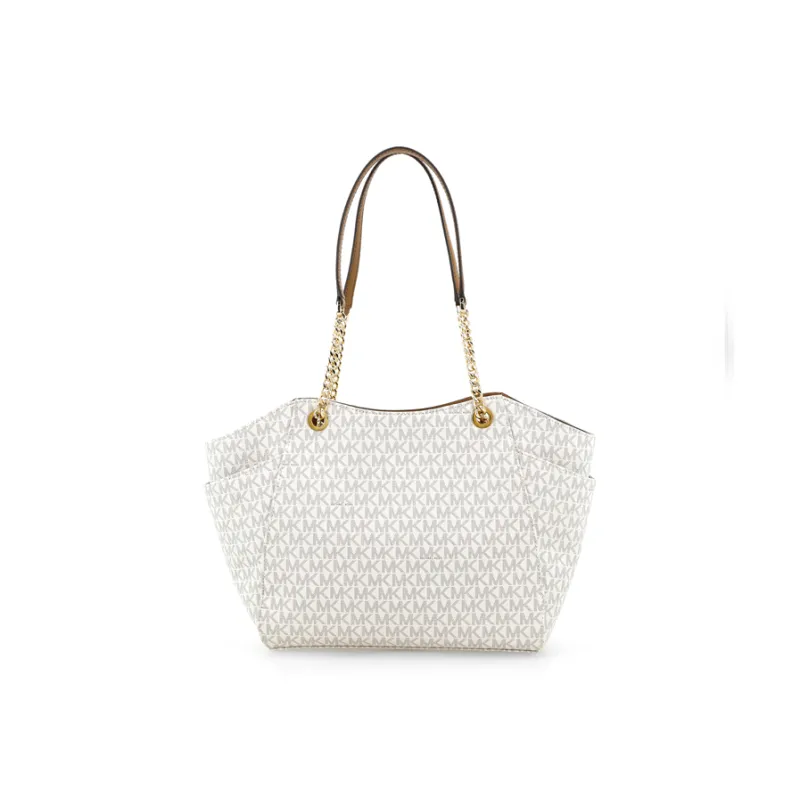 MICHAEL KORS Jet Set PVC Tote Bag Shopping Bag Handbag Shoulder Bag Women's Vanilla White-3