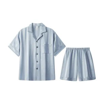 Lan Miao Pajama Set Men's Light Blue