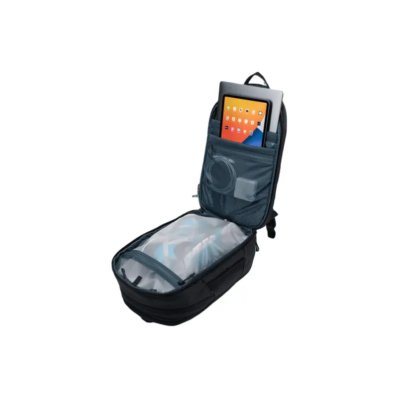 THULE Recycled Material With Wax Canvas Fabric Backpack Large Size Unisex Black-1