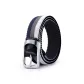 Round Buckle Blue Gray White