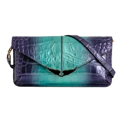 Zadig&Voltaire Borderline Crocodile-embossed Clutch Bag