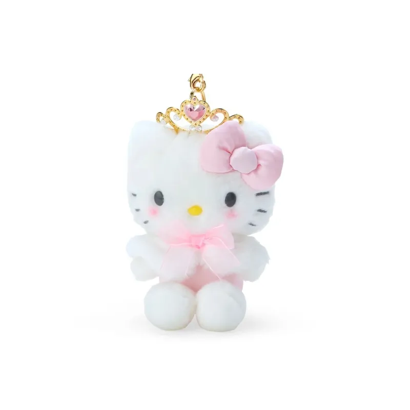 Sanrio Hello Kitty Tokikiku Tiara Crown Plush Keychain Mascot Dolls Plush Pendant 13cm High-2