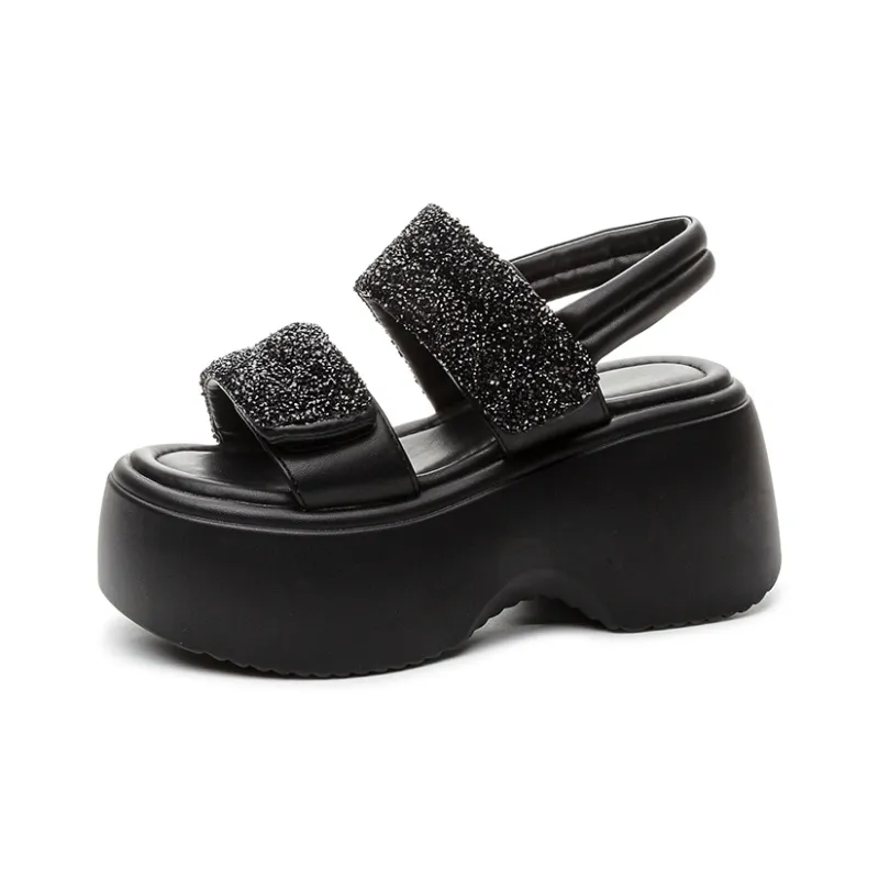 Shoe Cabinet Floral Language One Strap Sandals 8cm Women's-10