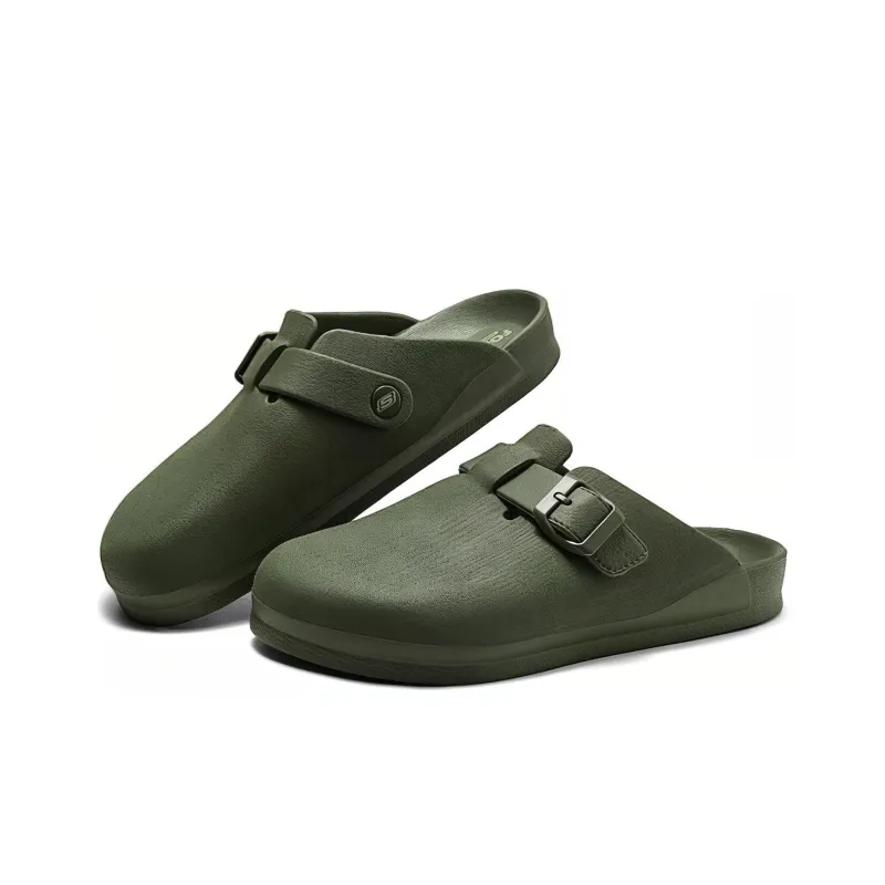 Skechers Quiet Quick Dry Slide Slippers Men's Green-2