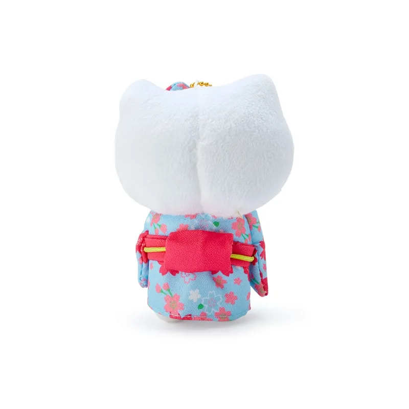 Sanrio Hello Kitty Sanrio Hello Kitty Cherry Blossom Kimono Dolls Plush Pendant 12cm High-2