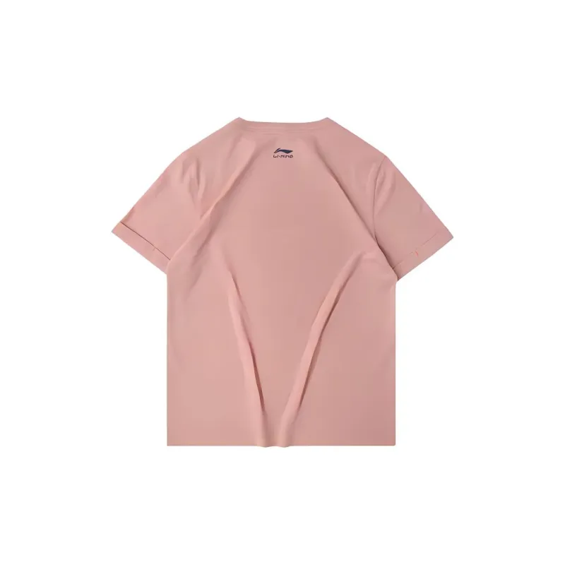 LiNing Sports Life Collection T Shirt Women's Misty Rose Pink-1