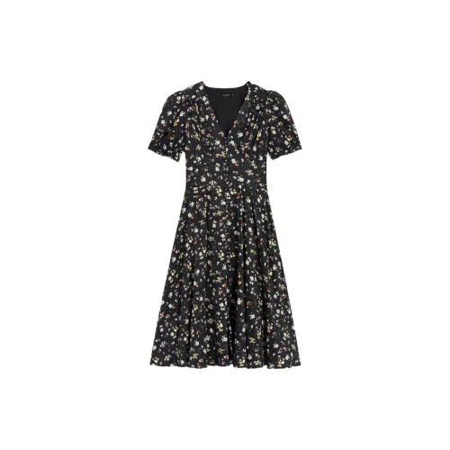 Bebe Short-Sleeved Dresses Unisex Multicolor Black