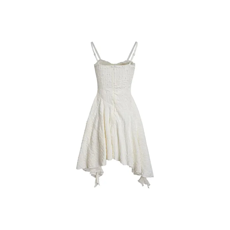 Vine Color Slip Dress Women's White-1