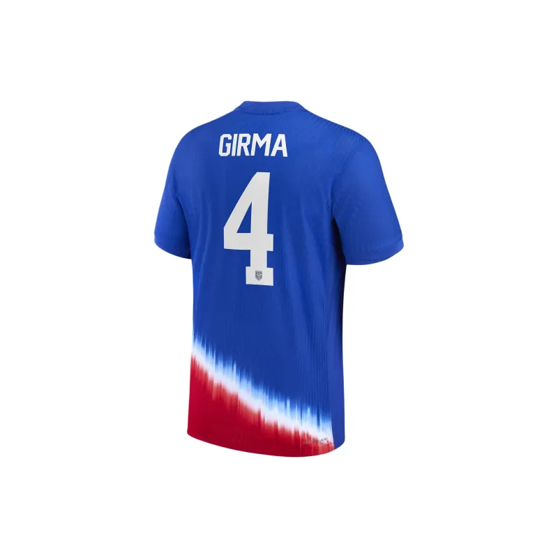 Nike Naomi Girma USWNT 2024 Match Away Soccer Jerseys Men's Blue Red-1