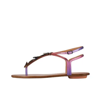 AQUAZZURA Papillon Strap Sandals Women's Purple