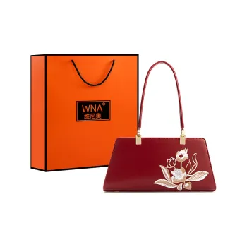 Vigno Synthetic Leather Shoulder Bag Medium Size Women's Red