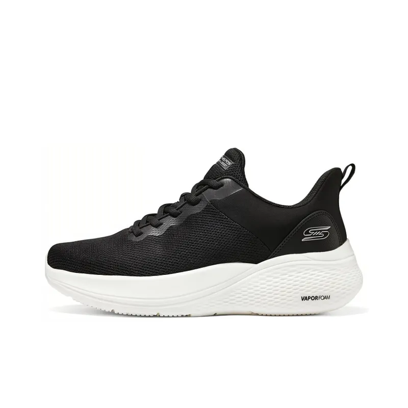 Skechers Cushioning Anti Slip Wear Resistant Breathability Low Top Casual Running Shoes Men's Black-0