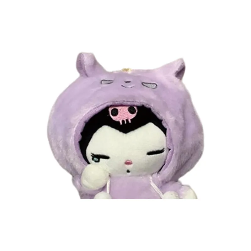 Sanrio Kuromi Baku Head Cover, Tears Flowing Style Dolls Plush Pendant Crying Tears Style High-1
