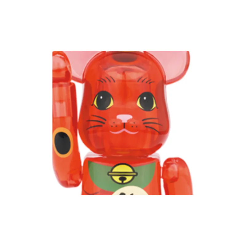Bearbrick Maneki Neko Plum Transparent Red-1