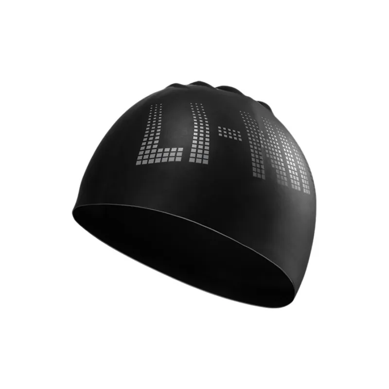 LiNing Swim Cap Silicone Unisex 18-20CM Black-0