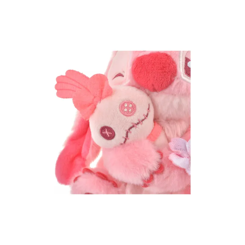 Disney Stitch Cherry Blossom Doll Keychain Dolls Plush Pendant 12cm High-4