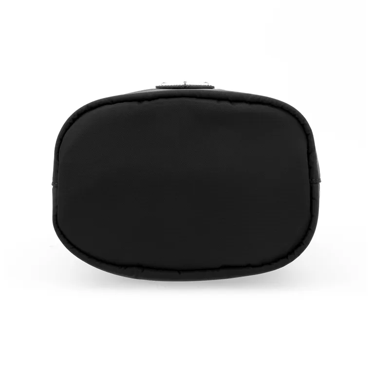 PRADA Cow Leather Bucket Bag Wrist Bag Women's Black-5