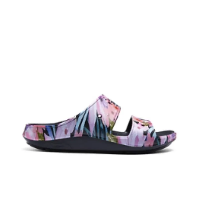 Skechers Slide Slippers Women's Black Purple-1