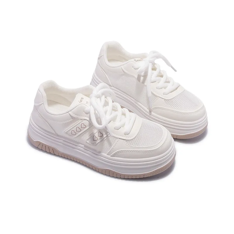 Miss Zhang Cushioned Slip Resistant Abrasion Resistant Low Top Casual Shoes Women's Beige-3